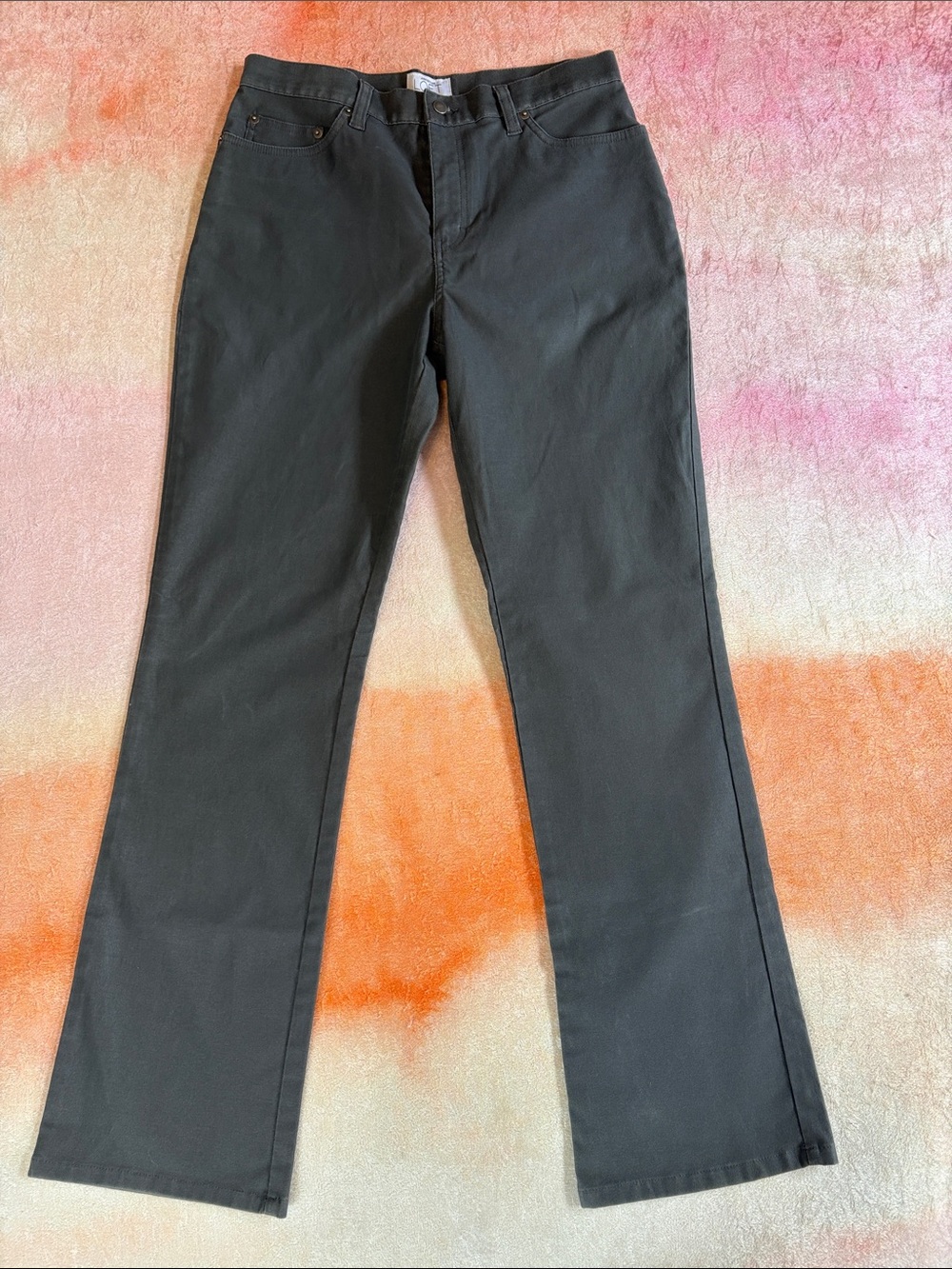 LOFT Straight-Leg Jeans in Dark Gray